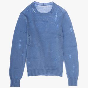 [NWT] Helmut Lang| Distressed Sweater Baby Blue XXS